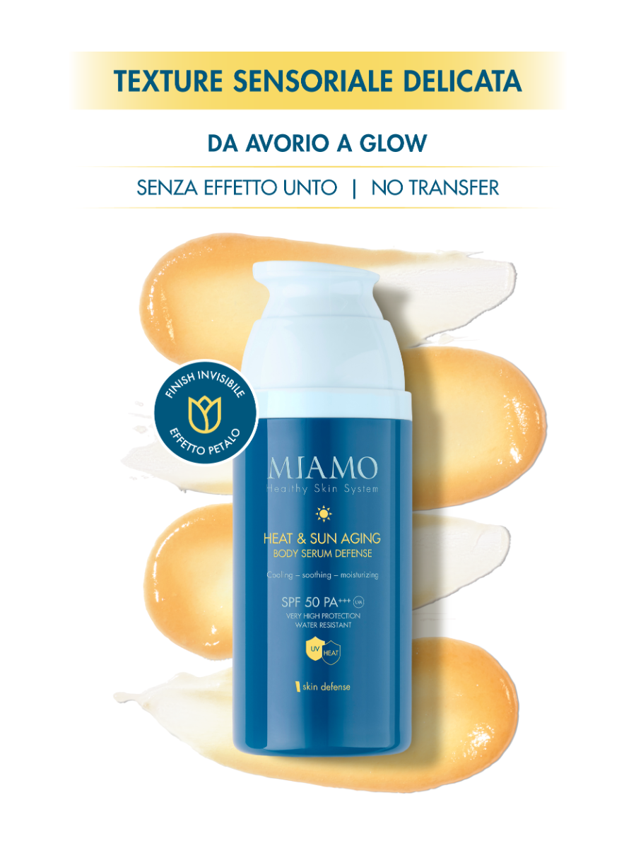 HEAT & SUN AGING BODY SERUM DEFENSE (PACKAGING 2026) Siero solare corpo SPF 50 PA+++