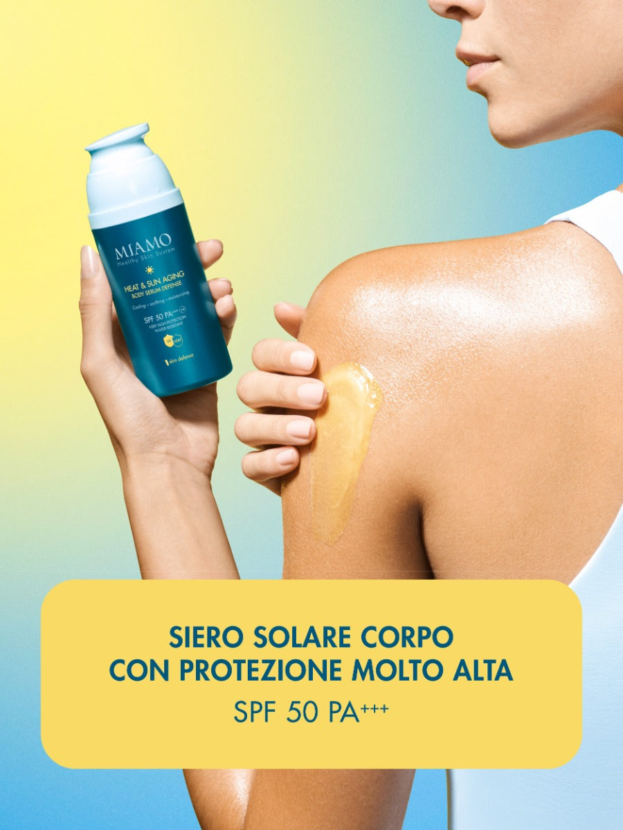 HEAT & SUN AGING BODY SERUM DEFENSE (PACKAGING 2026) Siero solare corpo SPF 50 PA+++
